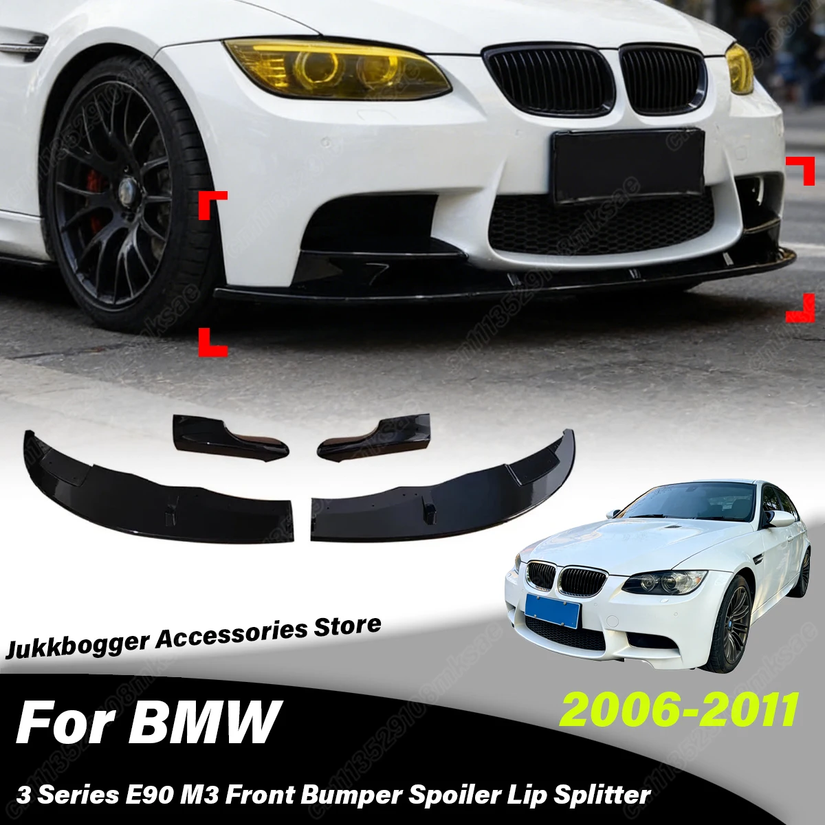 

For Bmw 3 Series M3 E90 2006 2007 2008 2009 2010 2011 Automobile Front Bumper Spoiler Lip Splitter Decoration Accessories Kit