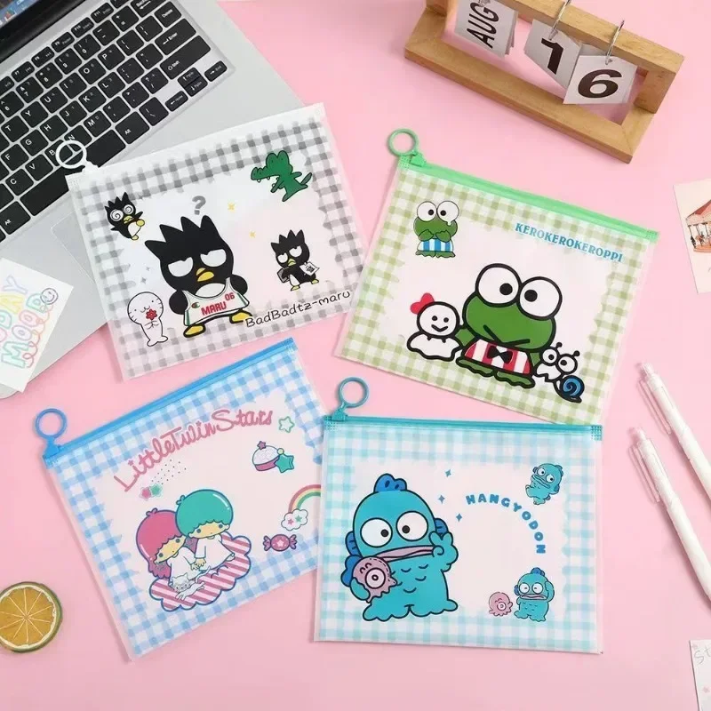 

2pcs Hangyodon Anime Kawaii Sanrio Ins Dustproof Storage Bag Cute BadBadtz Maru KeroKeroKeroppi Portable Stationery Bag Gifts