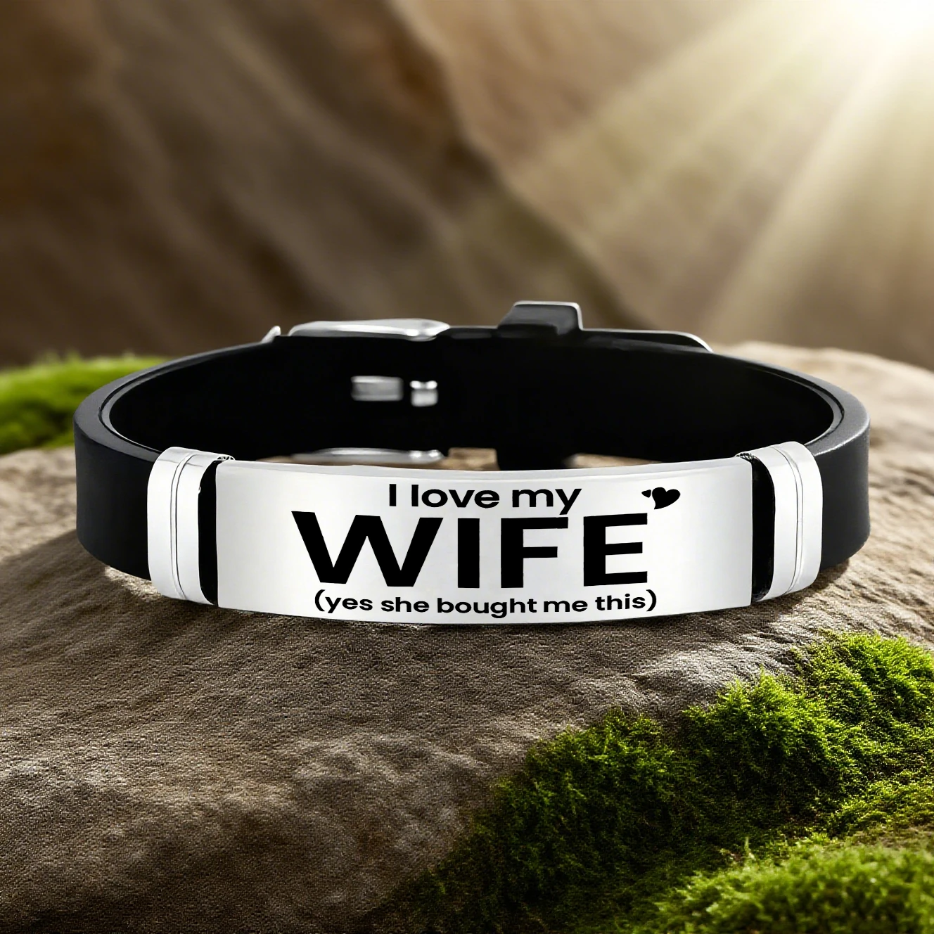 سوار معصم "أنا أحب زوجتي"، ملابس كاجوال أنيقة مع إكسسوارات، مناسبة للزوجة في أعياد الميلاد، الذكرى السنوية لعيد الحب #4