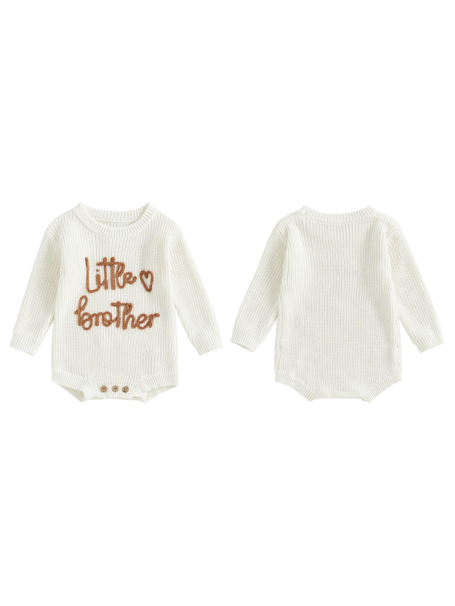 نسيج الخريف للأولاد الرضع مع حروف مطرزة وأكمام طويلة ورقبة دائرية ومواد سترة مريحة #3