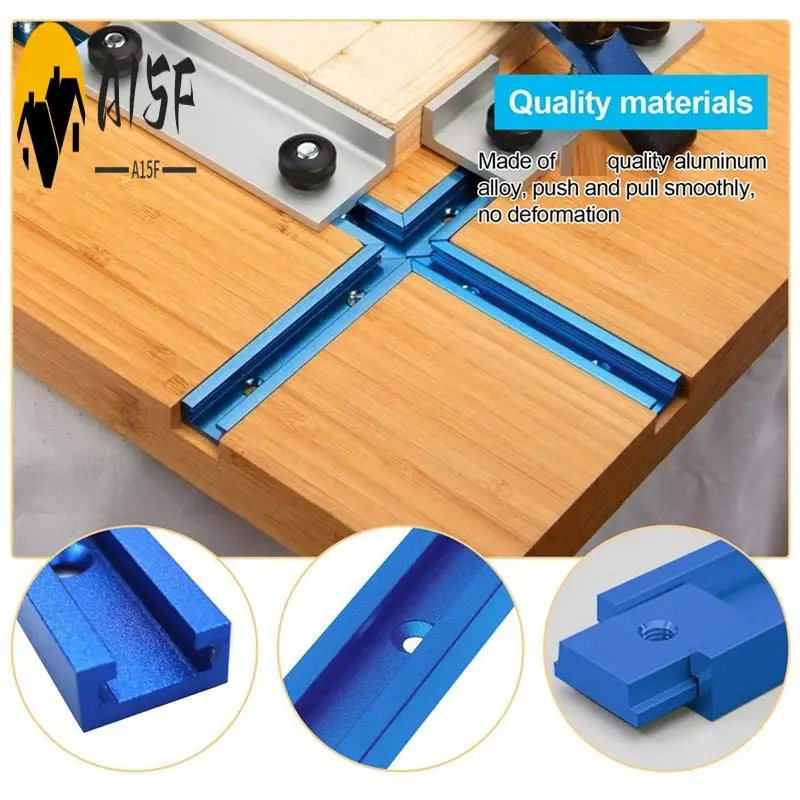 

A15F-2T-Guide Rail Clamp Rails Made Of Aluminium Alloy,400 Mm T-Slot Track Mitrerail Set,Groove Slidrail With M8/M6 Slider