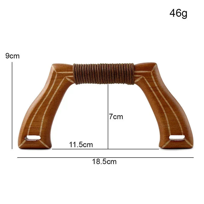 2/4/6PCS Bohemian Style Wooden Bag U-Shaped Handle Crochet Straw Beach Bag Handle DIY Handicraft Replacement Parts