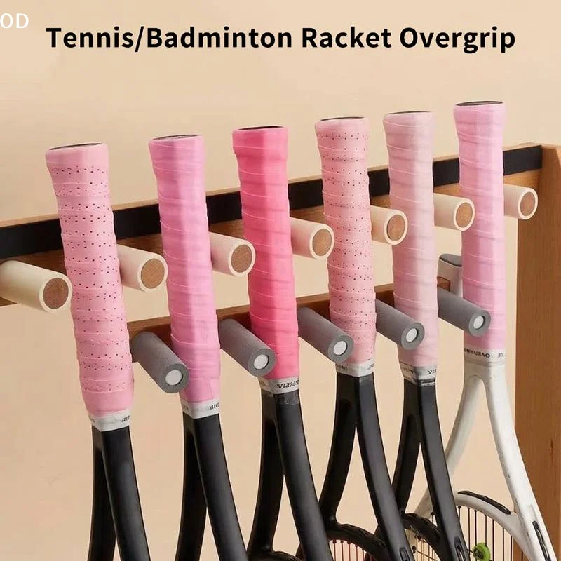 Pink Tones Anti-slip Tennis Overgrips Tacky Feel Badminton Racket Grips Tennis Racket Sweatbands Absorbed Wraps Tapes Gri