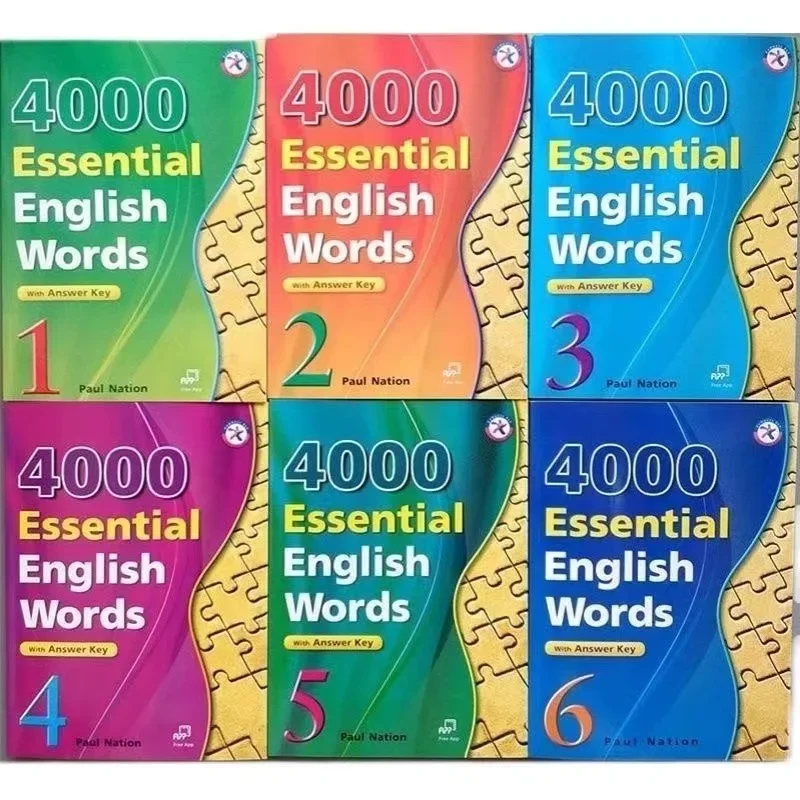 6 Books/set 4000 Essential English Words Full Color New Version of The English Learning Guide English Book Libros Livros