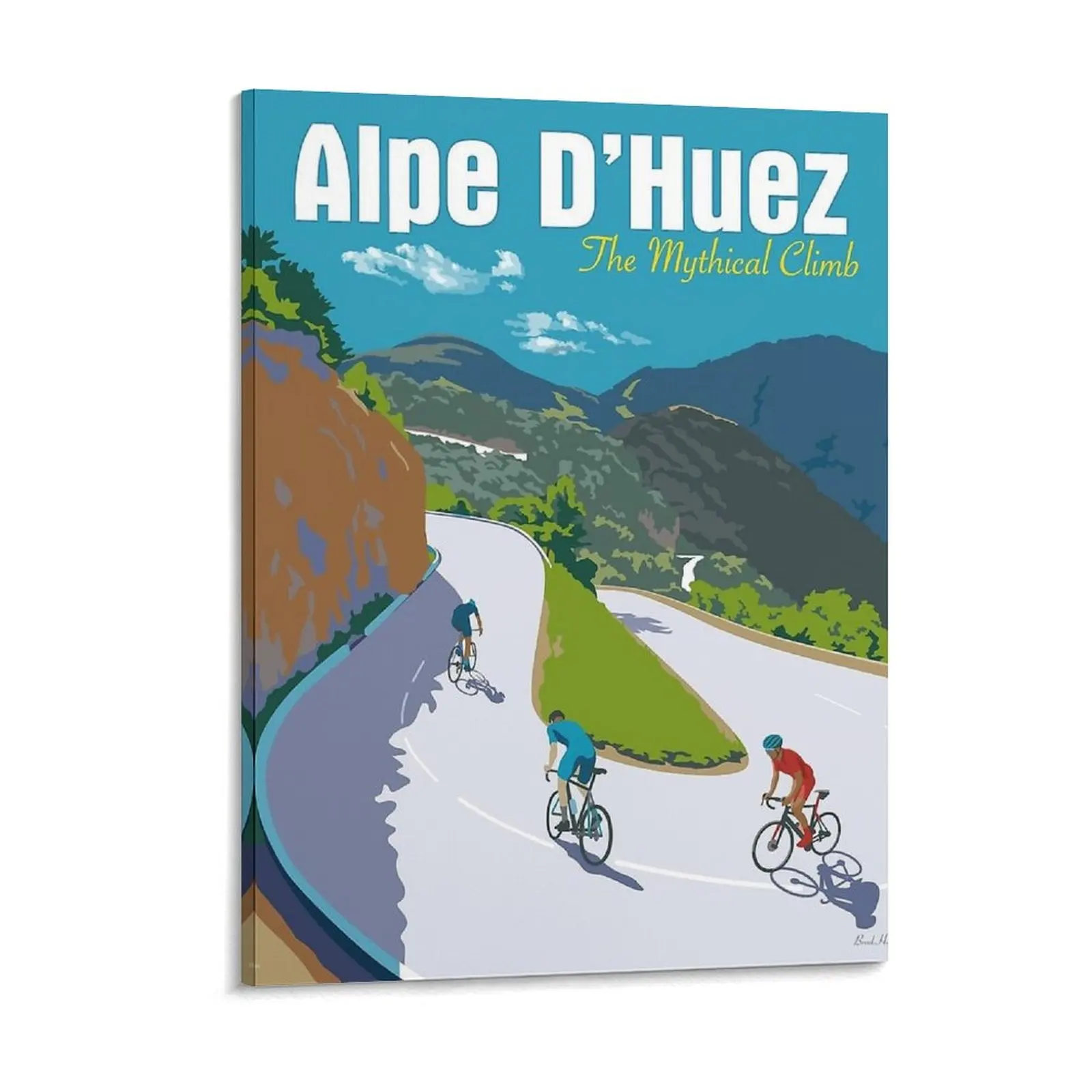 Sa Calobra Mallorca Alpe D'Huez Cycling CAP DE FORMENTOR MALLORCA Canvas Painting Designs Wall Decor Framed Wall Paintings
