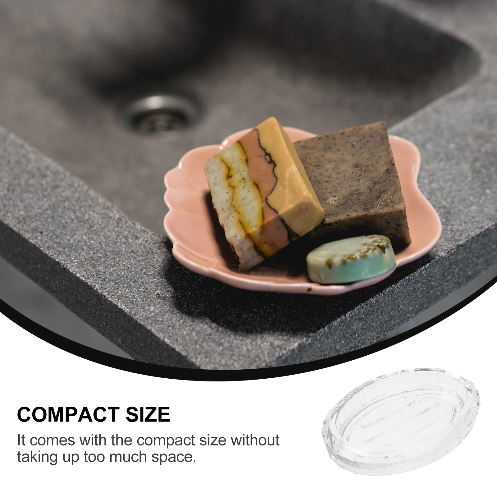 

2Pcs Glass Soap Holder Bathroom Soap Box Storage Solution High Class Material Smooth Finish for Home Hotel Compact Design