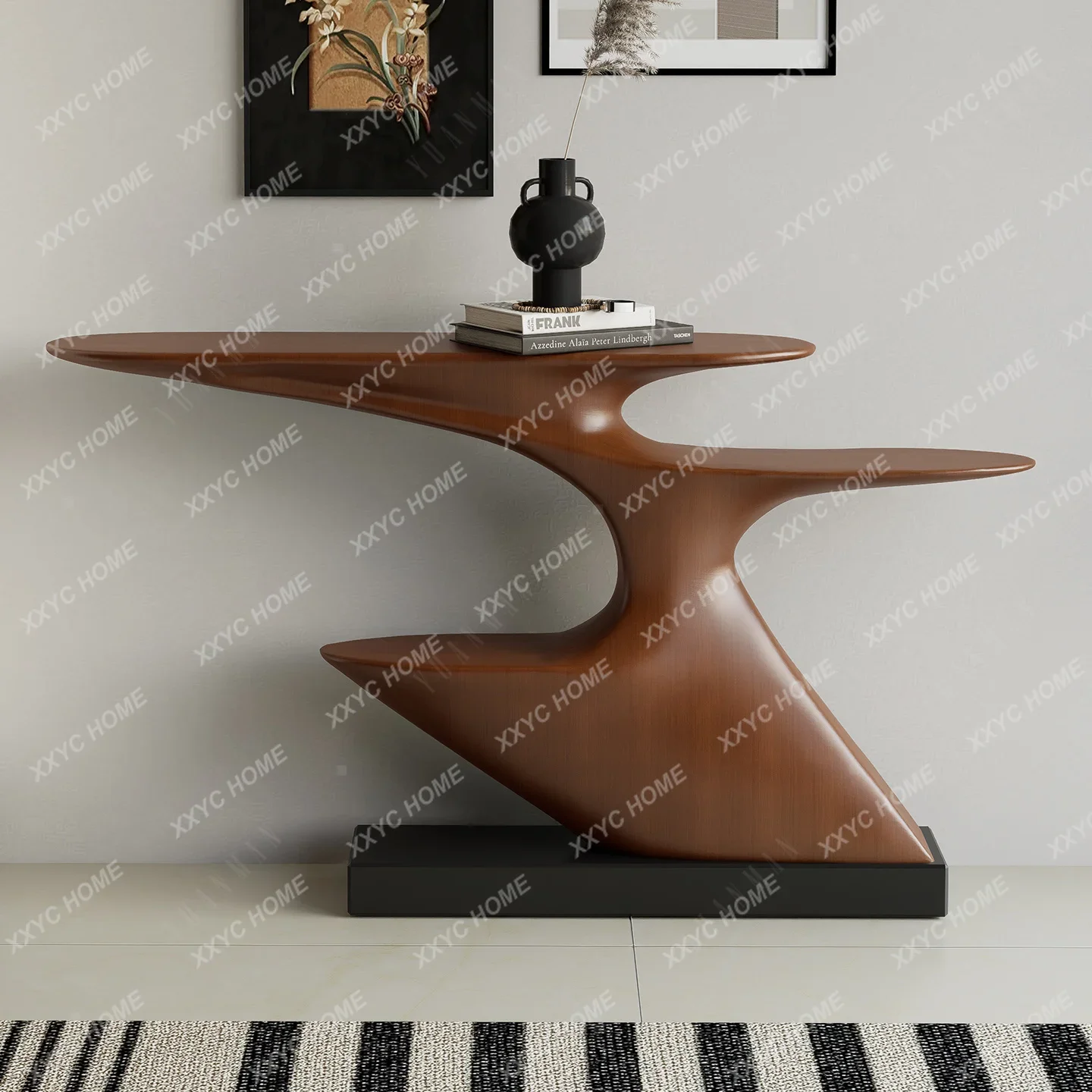 

Solid Wood Entrance Table Simple Art Entrance Door Corridor New Chinese Style Wall View Table