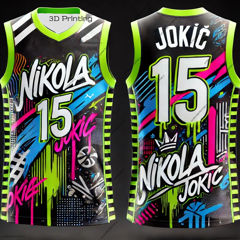 2025 New Arrivals USA Basketball Jokić No. 15 Men Basketball Jersey Boy Street Hip Hop Vest Special Basketball Jersey Kit