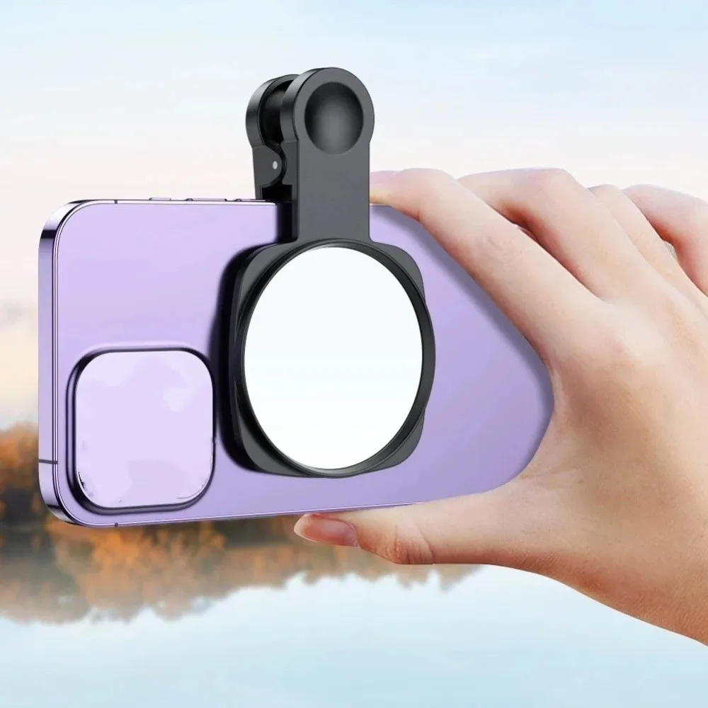 HD Lens Phone Rear Camera Selfie Mirror Portable Clip-on Selfie Reflector Mirrors with Storage Case Blind Spot Free