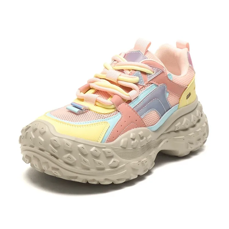 

2026 New Women's sneakers Shoe Thick-soled height-increasing casual shoes women Plus-size spring and autumn student shoes frail