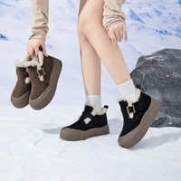 Snow Boots Women Winter Genuine Leather 2025 New Fleece Warm Thick Women's Booties Large Size  Women's Boots - Image 5