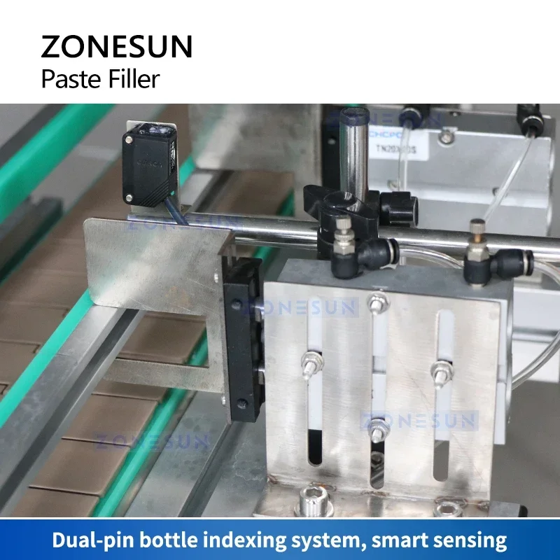 ZONESUN Riempitrice automatica per pasta Riempitrice per liquidi spessi Attrezzatura per il riempimento di bottiglie Pompa rotore servomotore ZS-VTRP2A