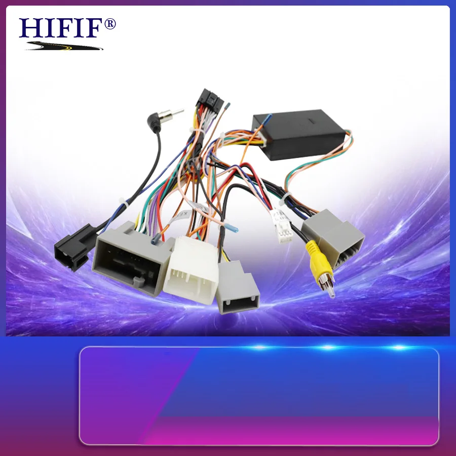 Car 16pin Audio Wiring With 360 Wiring Harness With Canbus BOX For Honda CRV Stereo Installation Wire Adapter