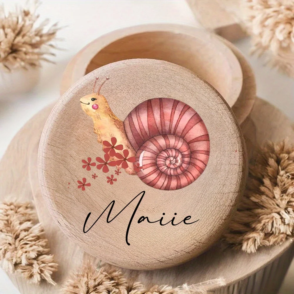Personalized Name Initials Tooth Hair Keepsake Box Wood Tooth Fairy Storage Box Decor Gift for Showers Adorable Teeth Collector