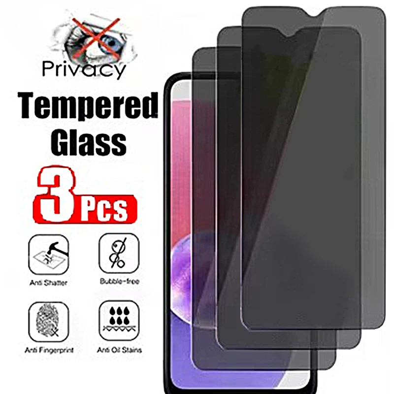 3Pcs Privacy Glass For Samsung Galaxy F02S F04 F12 NFC F13 F14 F15 Anti-Spy Screen Protector Film For Galaxy A13 A14 A15 4G 5G