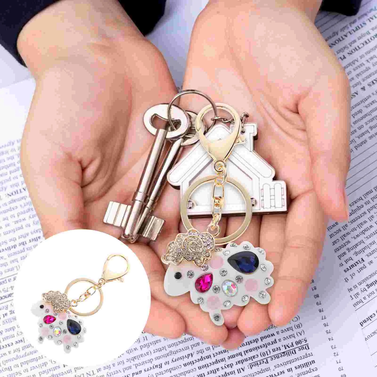 Key Rings Sheep Keychain Jewelry Charms Bags Colorful Alloy Decors DIY Pendants