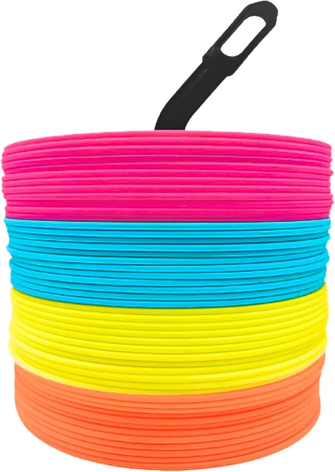 

6-8 Inch Flat Cones for Soccer Training, Agility Practice, and Field Markers - Durable and Safe