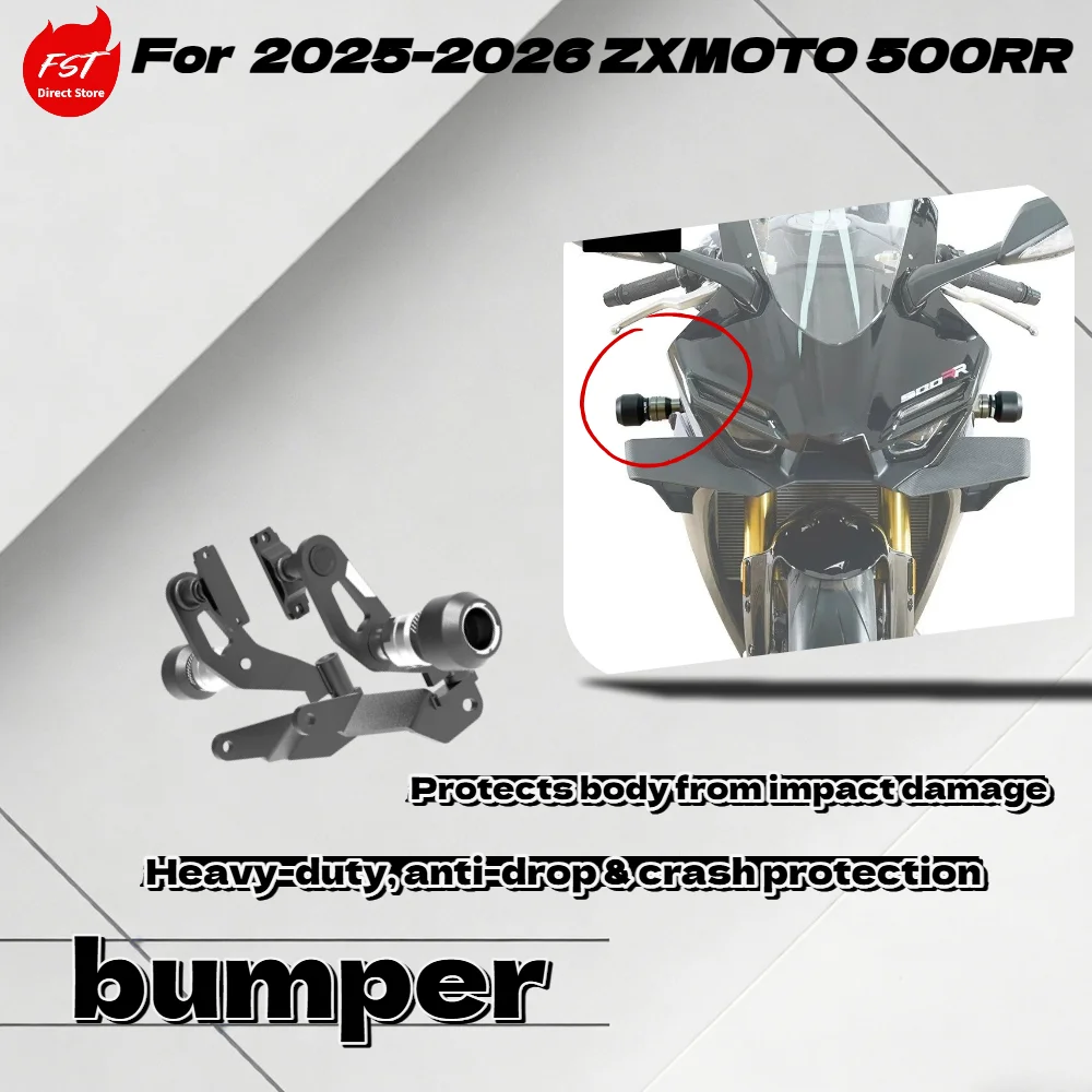 

For 2025-2026 ZXMOTO ZX500RR Crash Bar Bumper Guard Anti-fall Bobbin Racing Protector Frame Protection Motorcycle Mod Accessorie