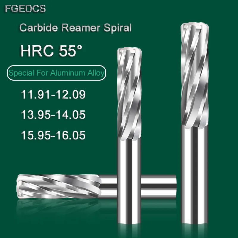 

Tungsten Stee Machine Reamer Spiral Flute Uncoated H7 Tolerance Chucking Reamer Cutter 6 Flutes CNC Cutting Tools 11.91-16.05mm