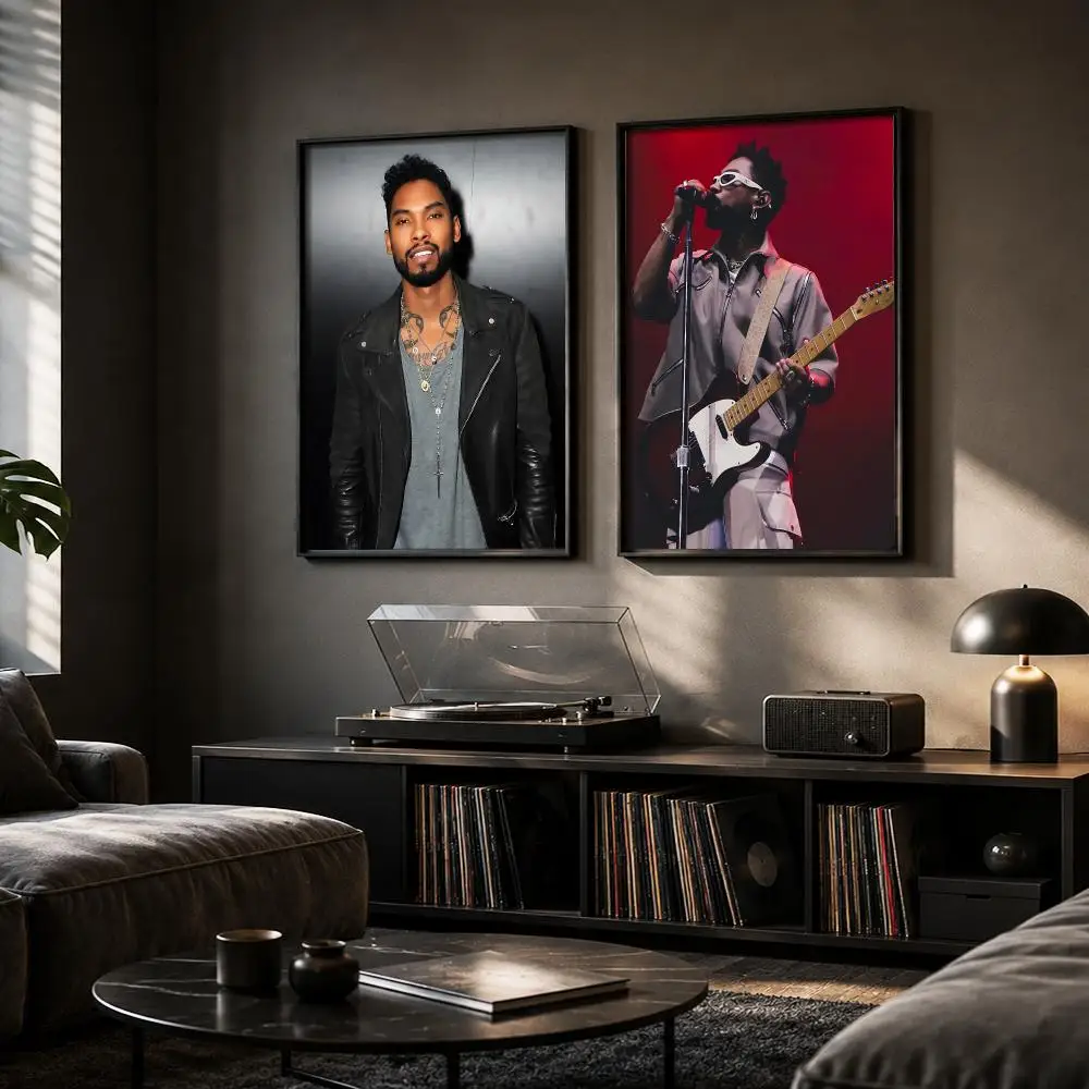 M-Miguel Rapper Album Painting Calligraphy Canvas Poster Hallway Bedroom Living Room Home Bar Decoration Interior Wall
