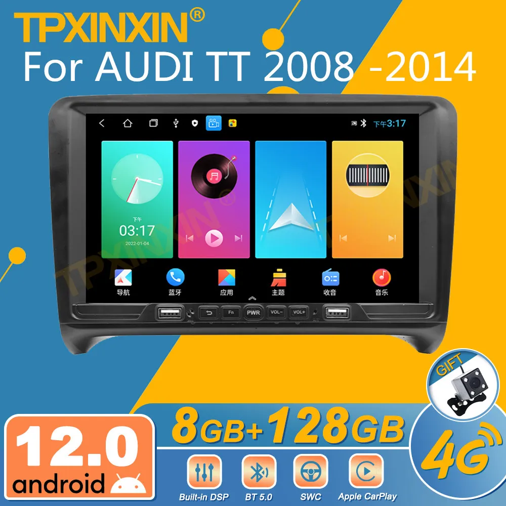 

Для AUDI TT 2008-2014 Android автомобильный радиоприемник мультимедийный видеоплеер беспроводной Carplay авторадио стерео GPS Navi головное устройство экран BT