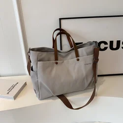 Large Capacity Canvas Women's Tote Bags Zipper Versatile Ladies Crossbody Bags 2024 New Free Shipping Bolsas Femininas