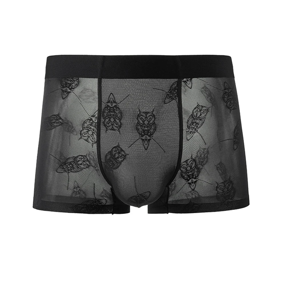 Men's Ultra Thin Breathable Jacquard Mesh Sheer Boxer Shorts Trunks Underwear Offering Lightweight Performance #4