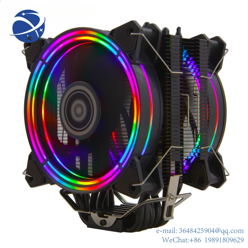 YYHC ALSEYE H120D CPU Air Cooler RGB Gaming Computer Case Fan 120mm with PWM 4 Pin 6 Heat Pipes gaming accessories