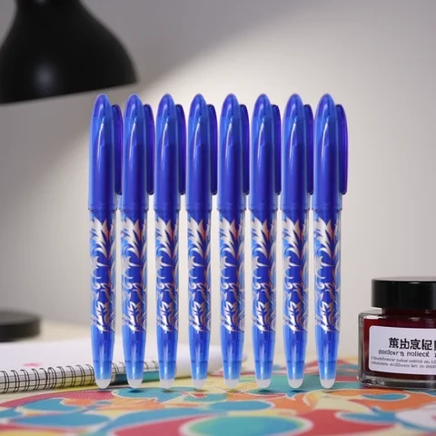 8/4 szt. Wymazywalny długopis żelowy wielokolorowy 0,5 mm końcówka malowanie pisanie rysunek szkoła czarny niebieski czerwony różowy pomarańczowy zielony fioletowy jasnoniebieski