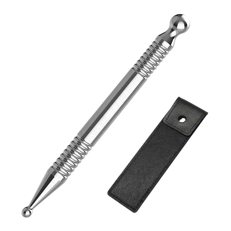 

A47F-акупунктурная ручка из нержавеющей стали, ручная акупунктурная массажная ручка для всего тела, меридиан, облегчение боли и массаж лица