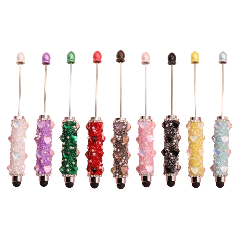 CORA Rhinestones Beaded Ballpoint Pen with Touching Screen Tip For Most Phone Tablet