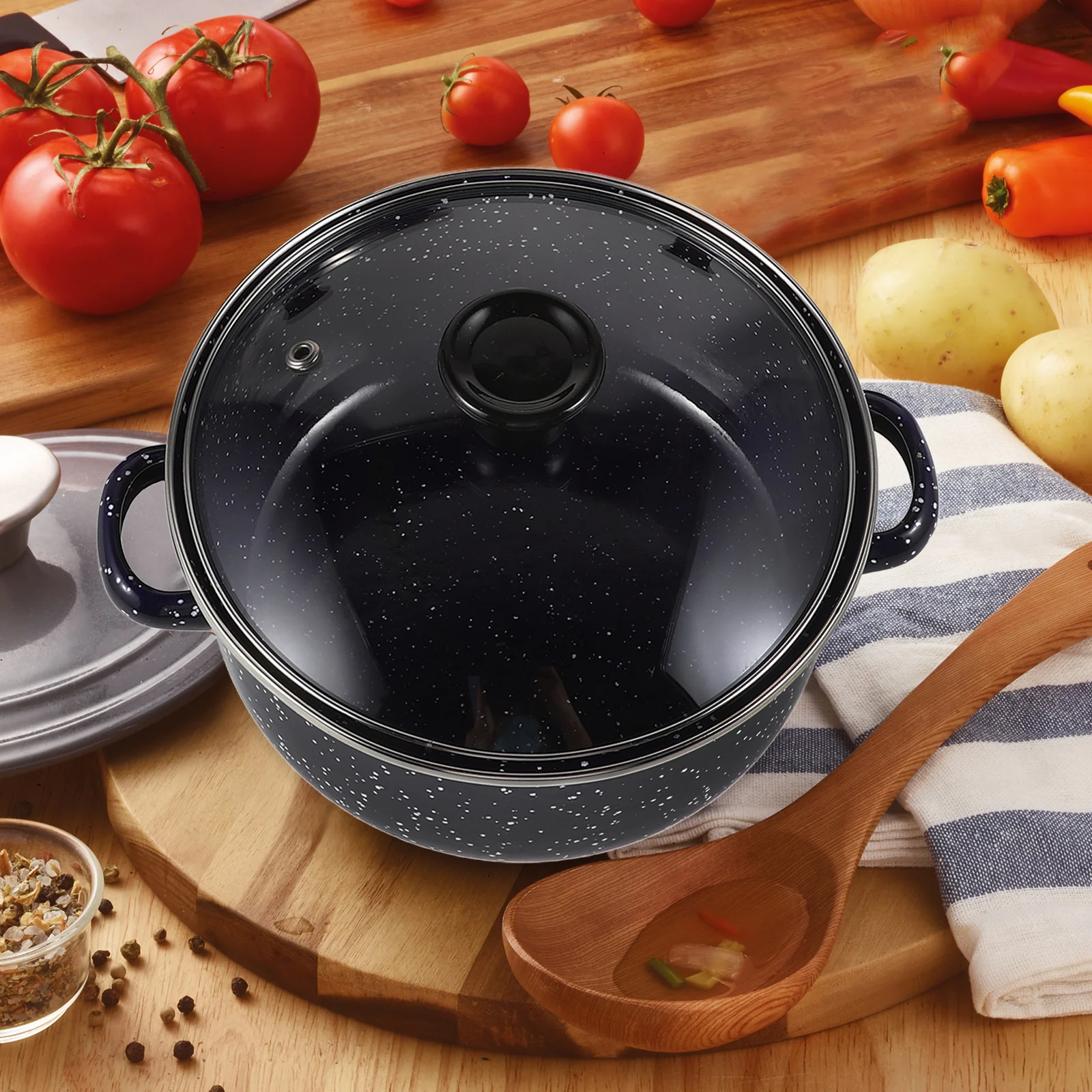 

Mini Soup Set Enamel Cooking Kitchen Pan Small Pot Pans Small Kitchenware Portable Portable Cooking Pot Flat Bottom Pots