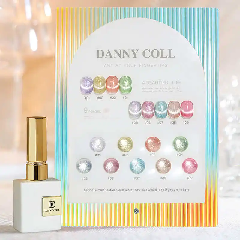 Danny coll 9 colors Cat eye Nail gel set Nail salon 2024 New Professional Hot sale Fashion Nail Art Non-toxic UV gel Wholesale