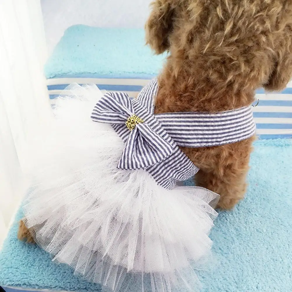 

Multi-sizes Adorable Wedding,Birthday Use Bowknot Spring/Autumn Clothing Lace Dog Skirt Pet Clothes Cat Apparel Cat Dress