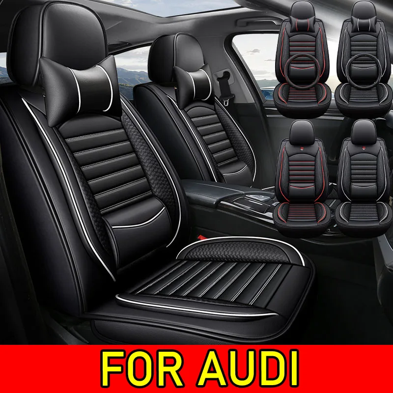 

Чехол на автомобильное сиденье AUDI, высококачественный водонепроницаемый мягкий подголовник из искусственной кожи, роскошный чехол на сиденье с полной оберткой, грязеотталкивающий