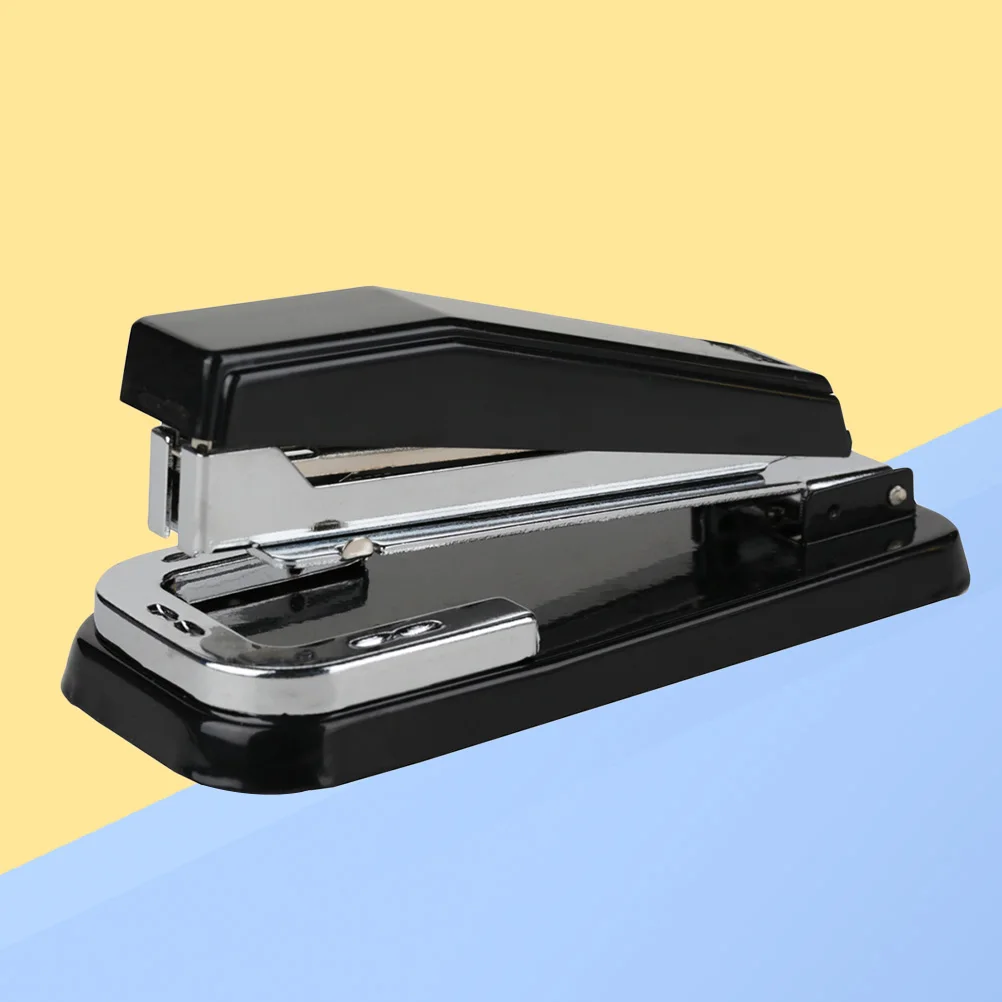 

Desktop Stapler 360 Degree Rotation Classic Simple Stapler Stationery Supplies for Home Office School (Black, No Stapling Nail)
