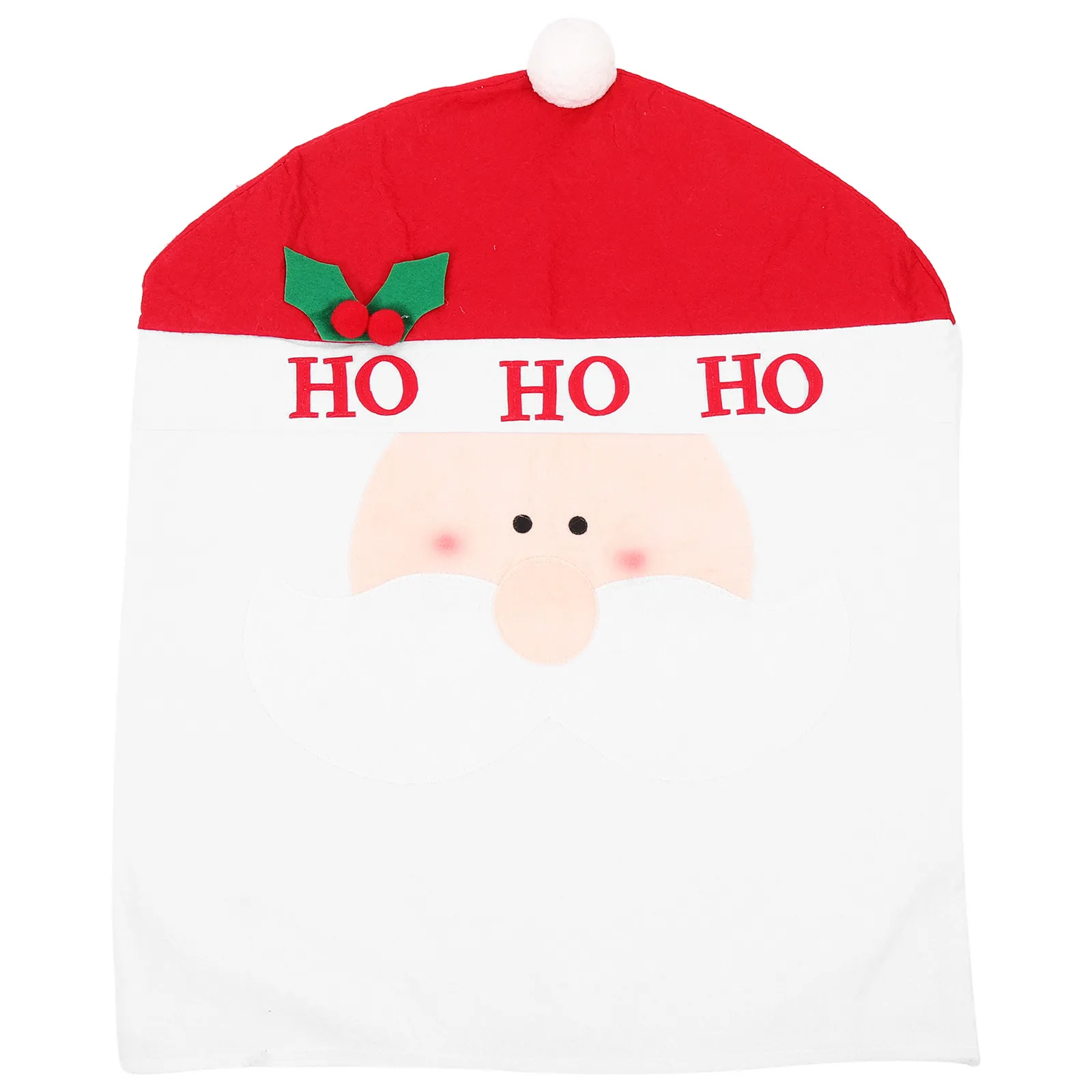 Christmas Chair Cover Santa Claus Design Soft Seat Slipcover for Dining Room Holiday Decoration