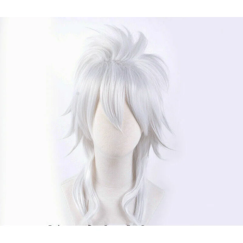 

Для косплея, горячая распродажа, Magi Sharrkan, длинный белый парик для вечеринки + шапочка для парика