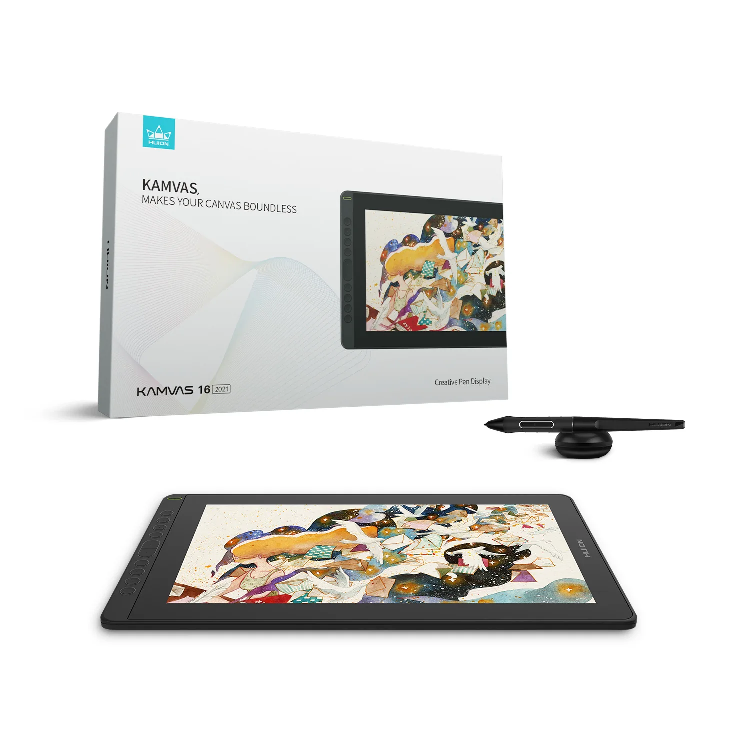 Kamvas 16(2021) Support Smooth Transition Two Modes Drawing Graphics Tablet Pen Display