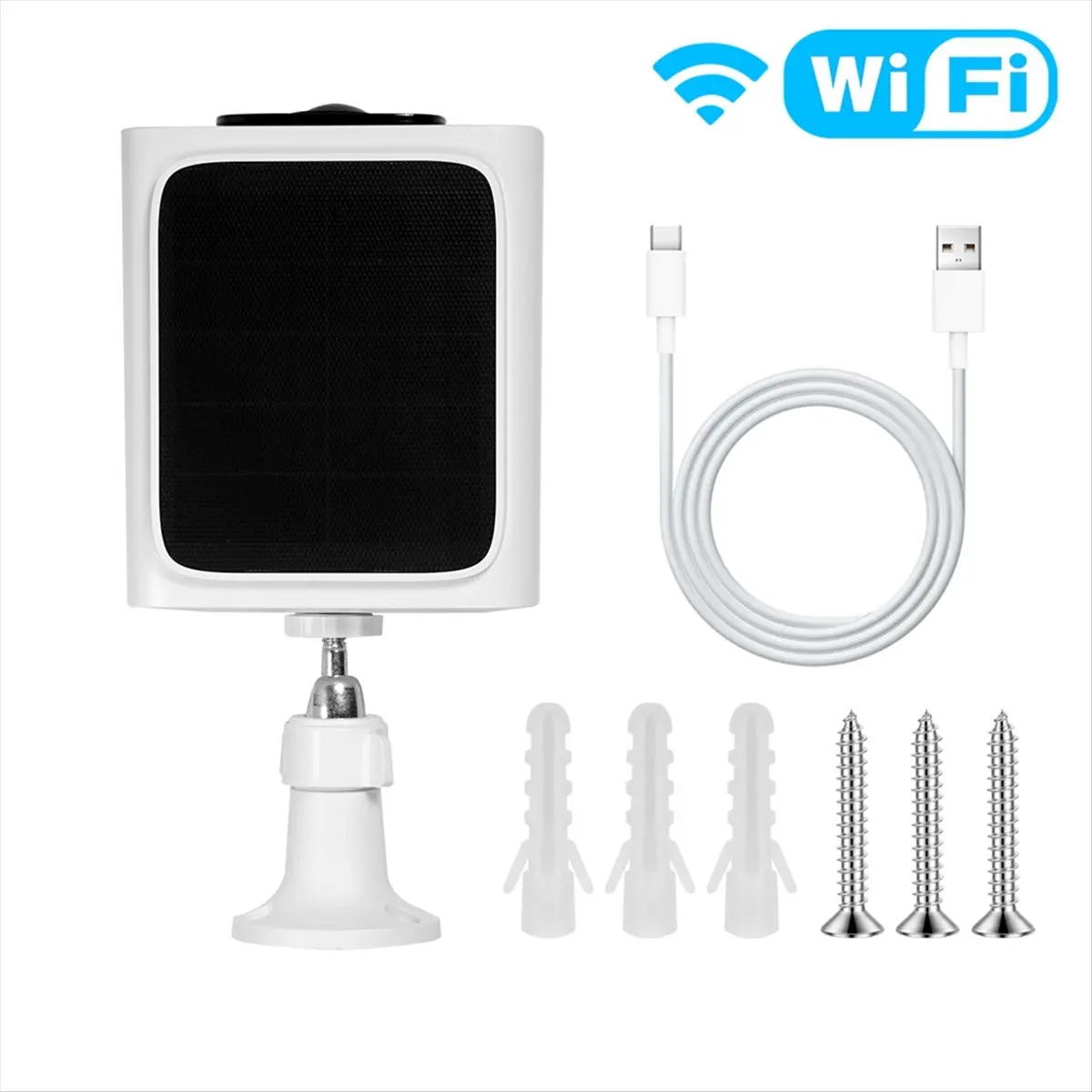 DT81 Tuya WiFi 2.4GHz 5GHz Dual Band Smart Solar Power Panel Integrated Camera IP65 Waterproof APP Monitoring for Alexa