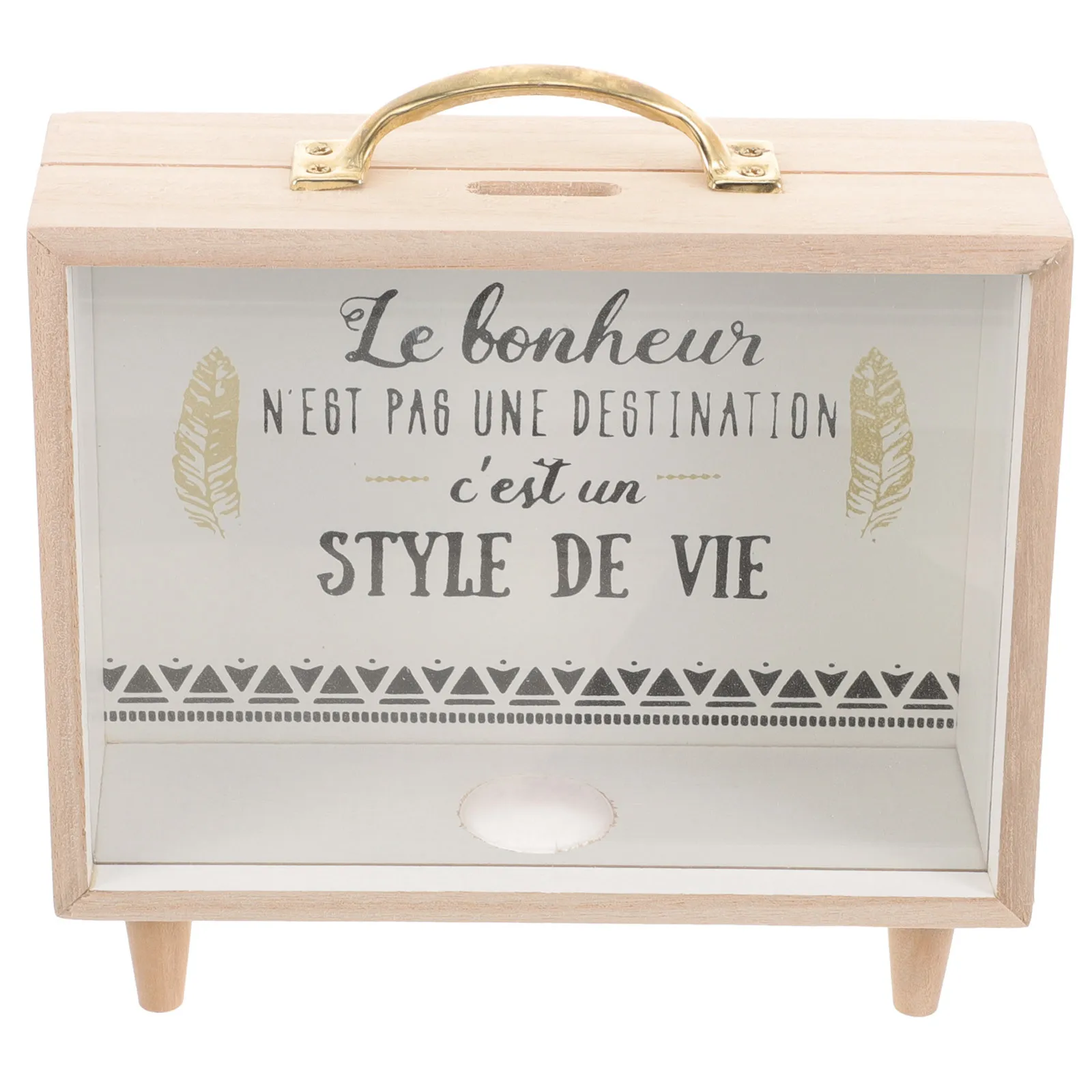 

Durable Wooden Piggy Bank Clear Window Coin Storage Box for Kids Adults Money Counter Practical Gift Decoration