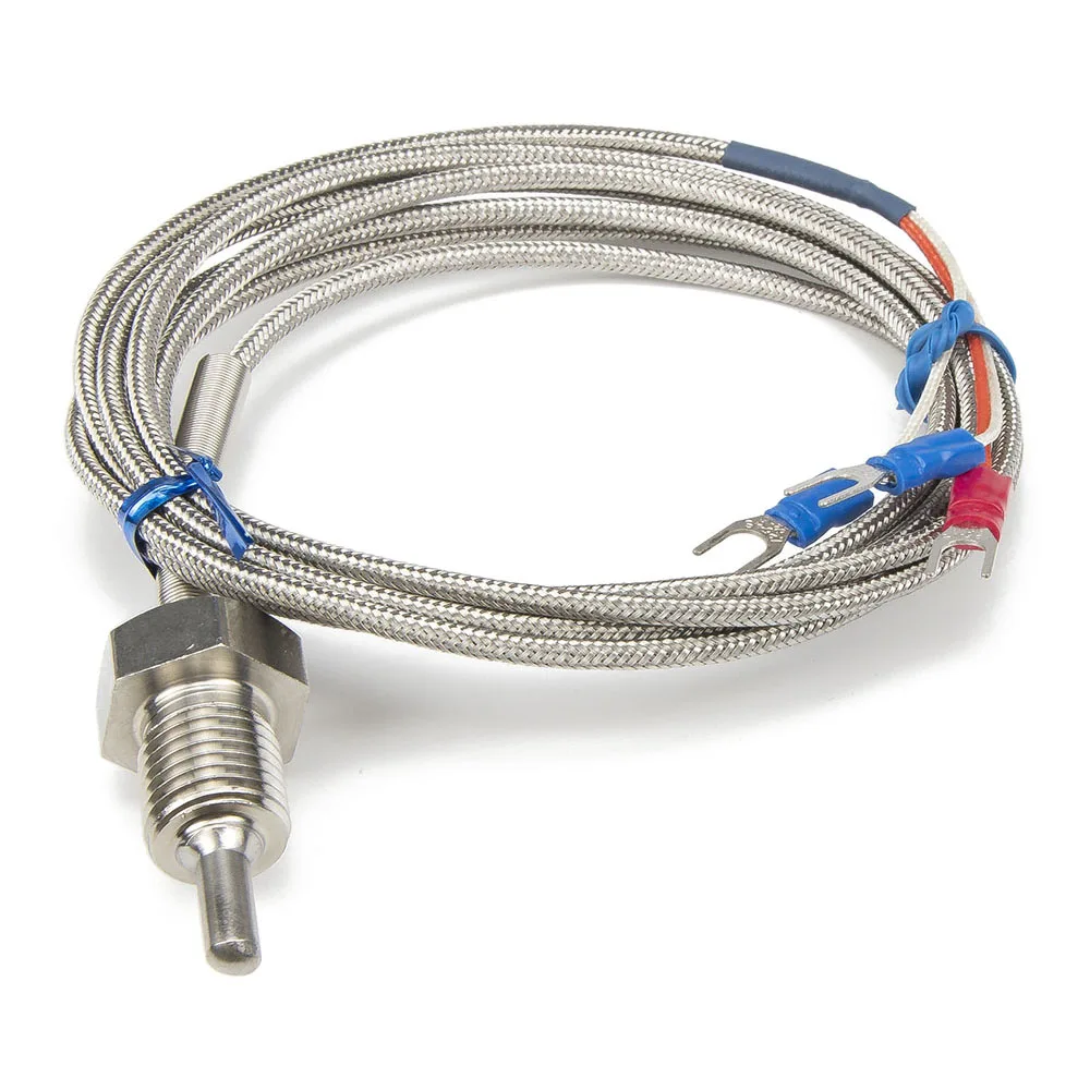 FTARP09 PT100 type 2m metal braided cable 30mm probe head RTD temperature sensor M14 thread