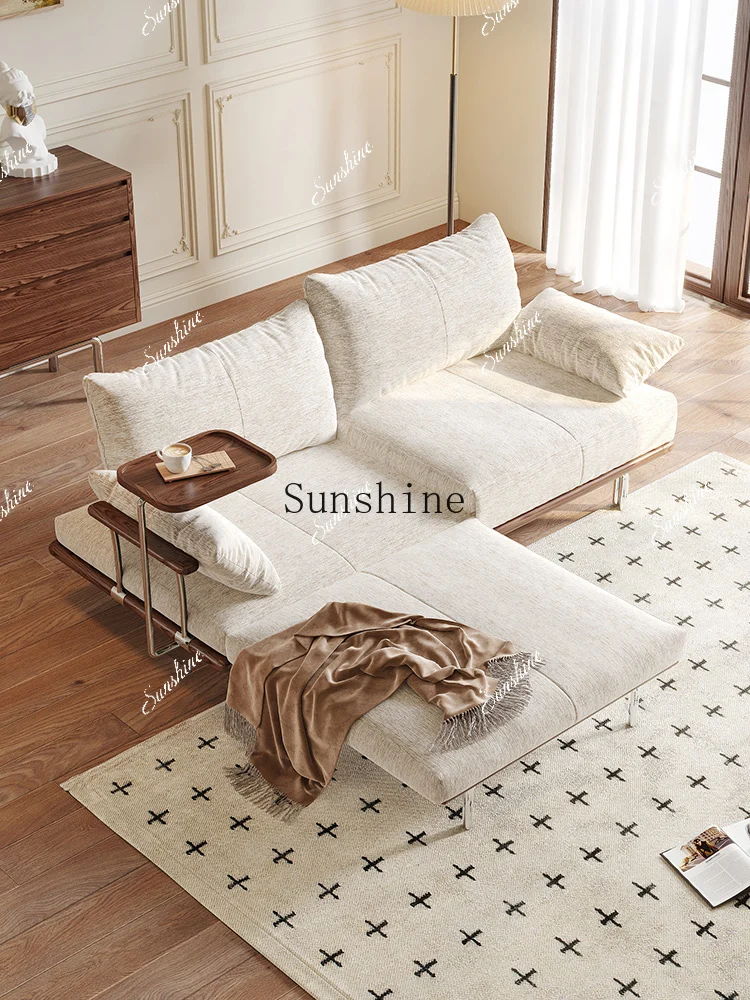 

Furniture Chenier medieval cream wind solid wood sofa bed folding dual-purpose retractable removable and washableH