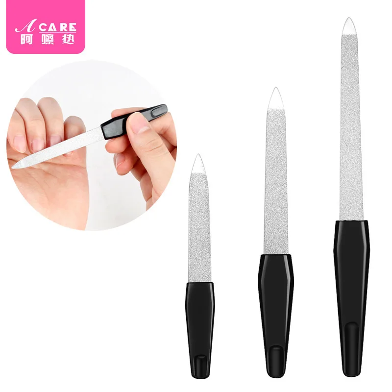 DX01/Nail File/Stainless Steel/C1PQ0-Easy-to-Use Manicure Care Nail Surface Manicure Implement Double-Sided Polishing St