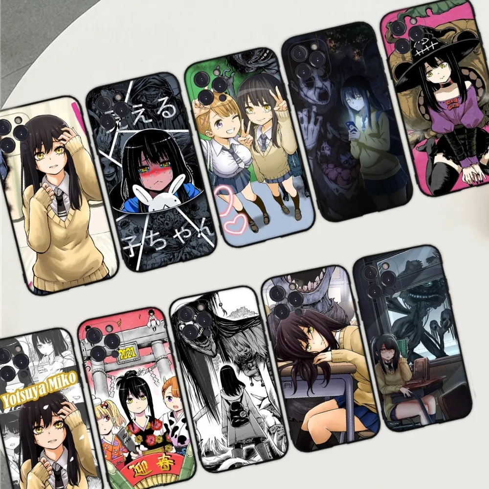 Anime Mieruko Chan Miko Phone Case for iPhone 15 8 7 6 6S Plus X SE 2020 XR XS 14 11 12 13 Mini Pro Max Mobile Case