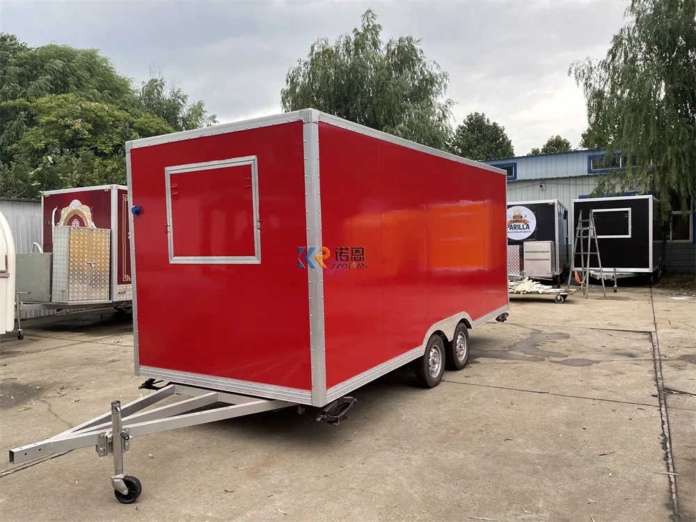 

Catering Equipment Food Truck Fully Equipped Restaurant Ice Cream Cart With Wheels Street Mobile Pizza Bbq Food Trailers