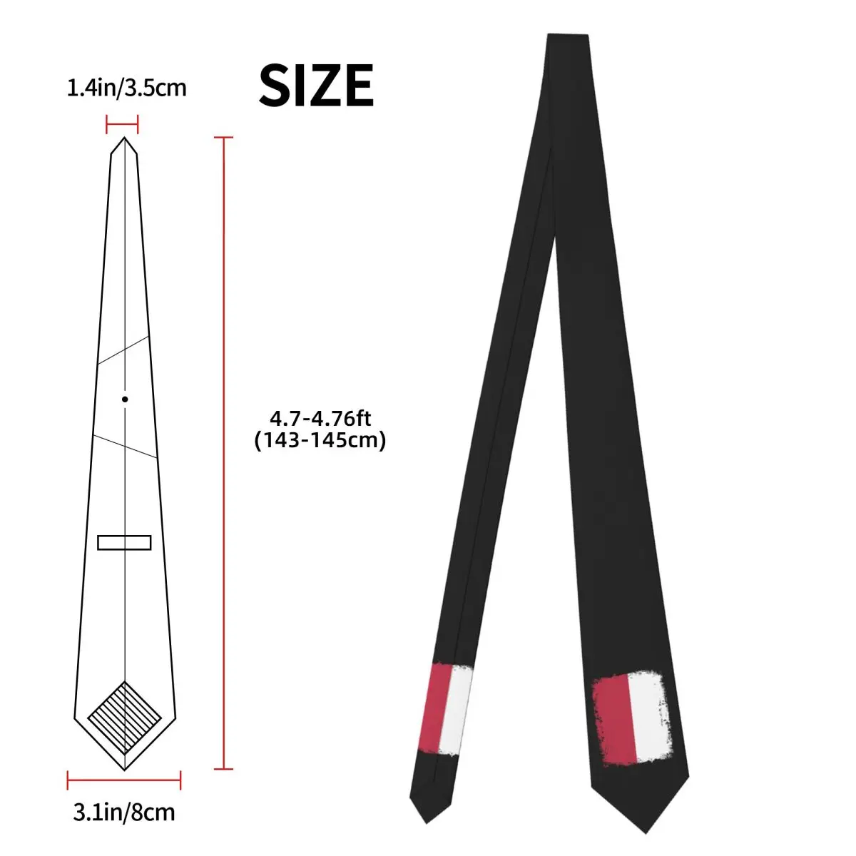 بولندا العلم المتعثرة ربطة العنق للرجال الحرير البوليستر ربطات العنق ضئيلة بدل زفاف التعادل Gravatas عادية