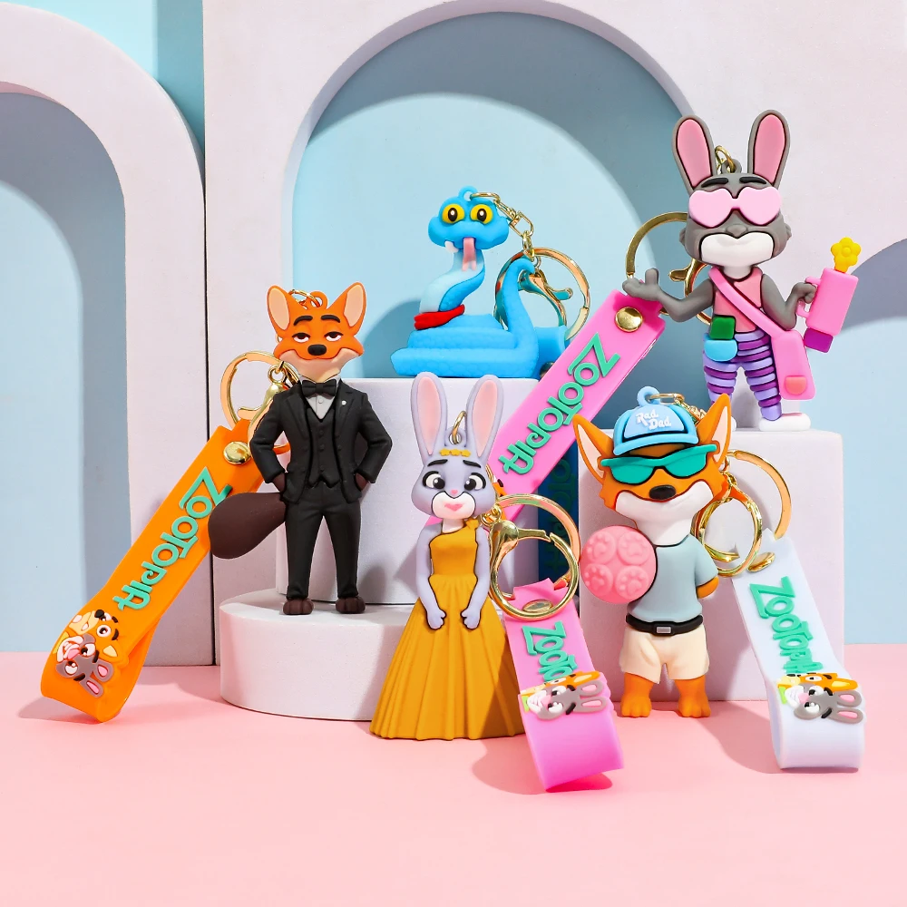 Sweet CP Zootopia 2 Llavero falda Judy Hopps, traje Nick Wilde, Gary PVC estatuilla llavero mochila encanto, regalo de Navidad