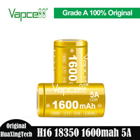 1-10 piece Newest Original Vapcell H16 18350 1600mah Battery INR18350 3.7V 5A Rechargable Batteries Li-ion Battery Gold Cells