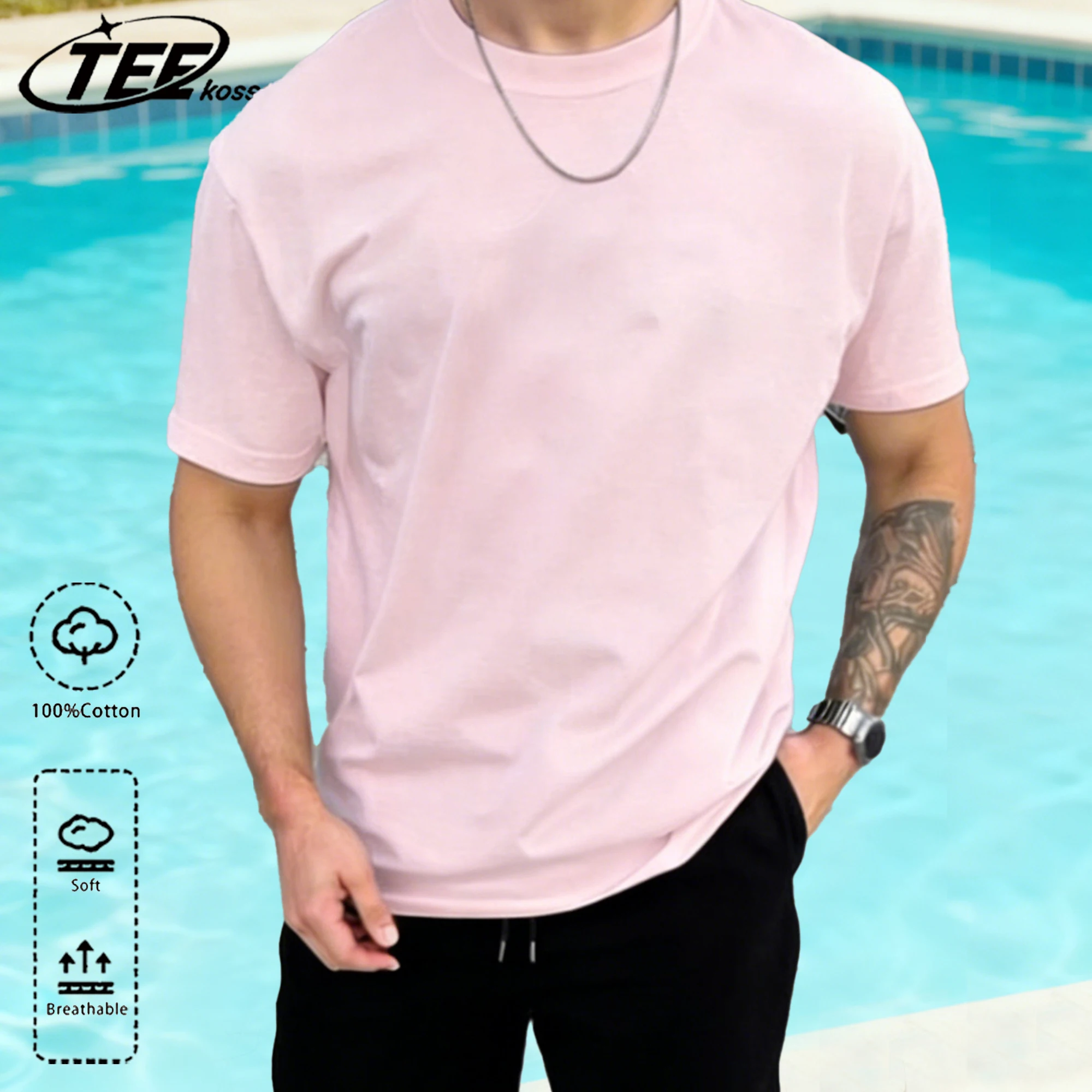 Solid Cotton Mans Vacation T-Shirts O-Neck 20 Colour Clothing Simple Clothing Basics Short Sleeve Unisex All-match Short Sleeve